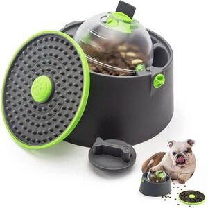 Multi-Purpose Dog Feeder 3 in 1 IQ Training Slow Feeding w/ Treat Ball, Lick Mat